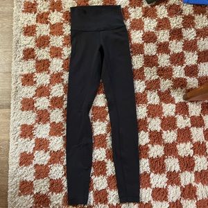 Black Lulu full length leggings size 2